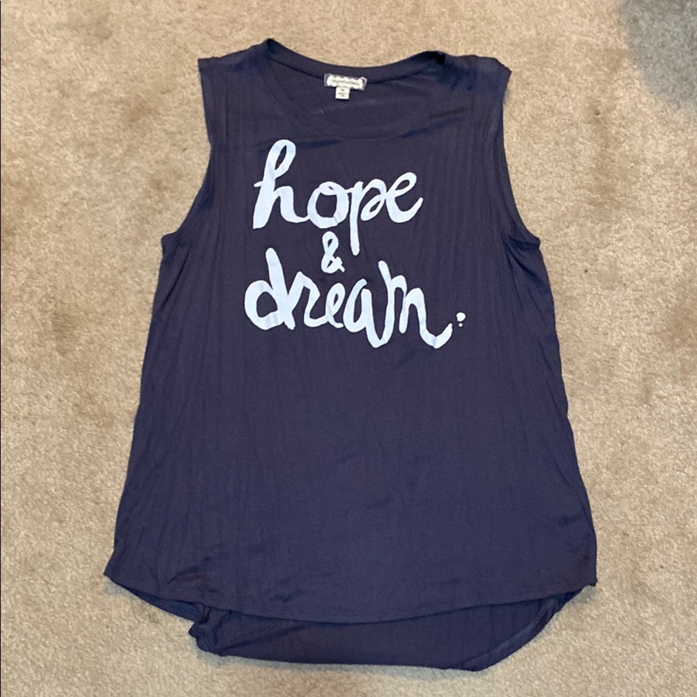 Hope & Dream Navy Sleeveless Top